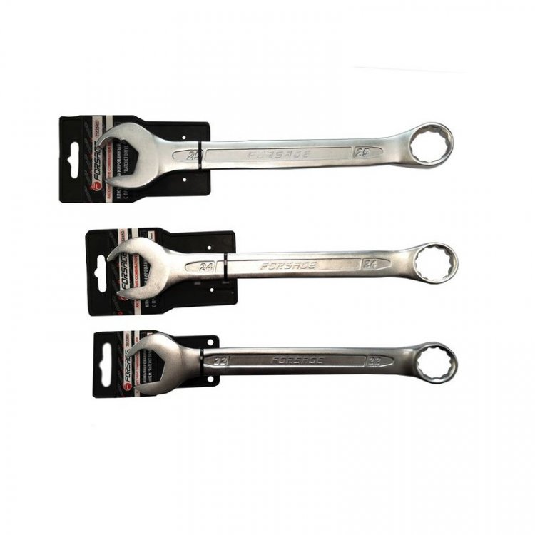 Ключ комбинированный с профилем "Ratchet drive" 24мм, на пластиковом держателе