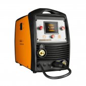 Сварочный полуавтомат Saggio Mig 200-S  - Умный  200А полуавтомат 3-в-1 с программами и цветным ЖК- дисплеем, возможность записи программ, смена полярности для порошковой проволоки. 4-х роликовый встроенный МП. Сварочный ток 40-200 (MIG), 10-180(TIG)