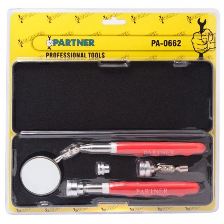 Набор для осмотра узлов и агрегатов (зеркало+ магнит телескопические) 4пр.