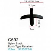 Клипса для крепления внутренней обшивки а/м БМВ/ Вольво пластиковая (100шт/уп.) Клипса для крепления внутренней обшивки а/м БМВ/ Вольво пластиковая (100шт/уп.)