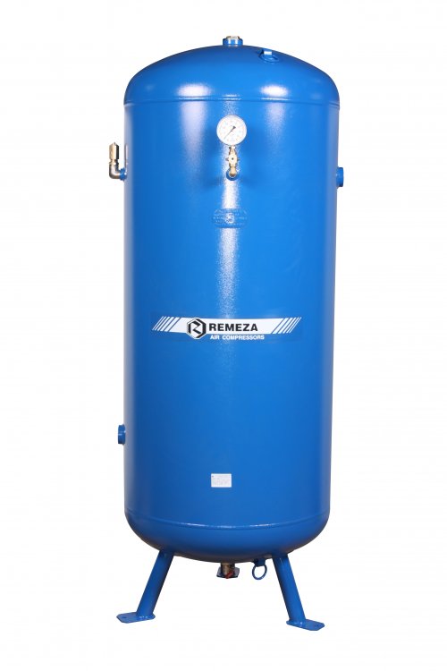 Ресивер вертикальный 900 л., 10 бар, с арматурой, присоед. 2дюйм, предохр.клапан, манометр, кран слива конденсата