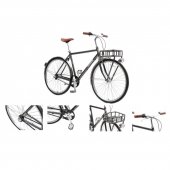 Велосипед Urban Classic M(Al 6061;колесо700с;пер/зад покр35C;3 планетар. скорости; тормаза:U-Brake,зад ножной; ремен. передача;рост до 190см; серый)