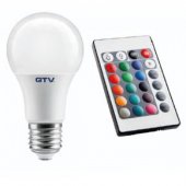 Лампочка светодиодная E27, RGB, A60, 8W, AC220-240V, 180град, 540lm, пульт ДУ Лампочка светодиодная E27, RGB, A60, 8W, AC220-240V, 180град, 540lm, пульт ДУ