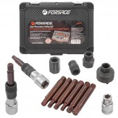 Набор для снятия шкивов генераторов15пр(1/2" биты: М10, Т50х110мм,10мм; биты:М8, М10, Н8, Н10, Т40, Т50x75мм; битодержатель 1/2"хF10мм)в кейсе Premium