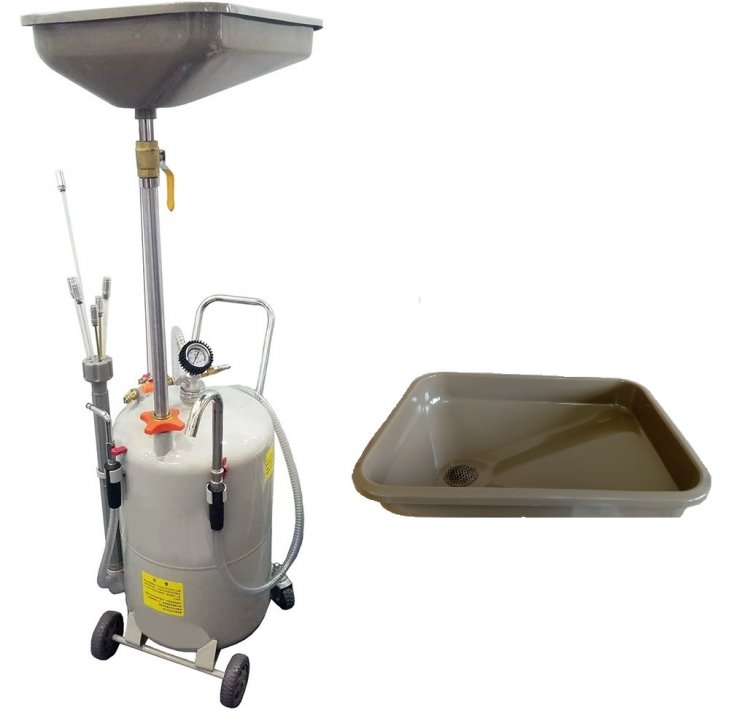 TS-2085 Установка для слива отработанного масла 80л. Воронка+6 щупов