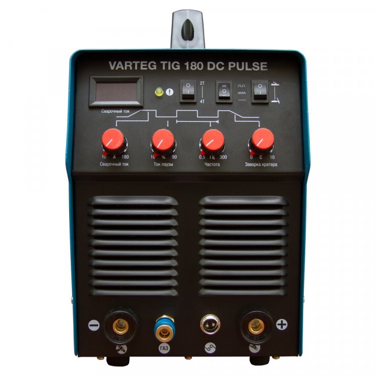 Аппарат аргонодуговой сварки VARTEG TIG 180 DC PULSE - Надежный, компактный 180А аппарат DC PULSE. Бесконтактный поджиг дуги. Возможность сварки в MMA. Заварка кратера. Продувка до/после сварки. Регулировка частоты импульса, тока паузы. Цифровой дисп Аппарат аргонодуговой сварки VARTEG TIG 180 DC PULSE - Надежный, компактный 180А аппарат DC PULSE. Бесконтактный поджиг дуги. Возможность сварки в MMA. Заварка кратера. Продувка до/после сварки. Регулировка частоты импульса, тока паузы. Цифровой дисп