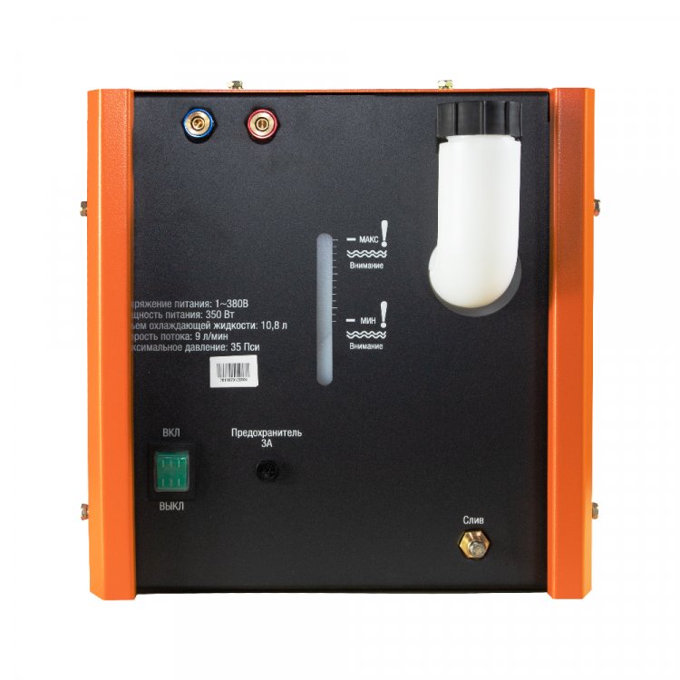 Блок водяного охлаждения для VARTEG TIG 401/501 AC/DC Pulse - Напряжение сети, В: 380  Рабочее давление, бар: 2,4 Номинальная скорость потока, л/мин: 9  Потребляемая мощность, Вт: 350  (арт. 7811)