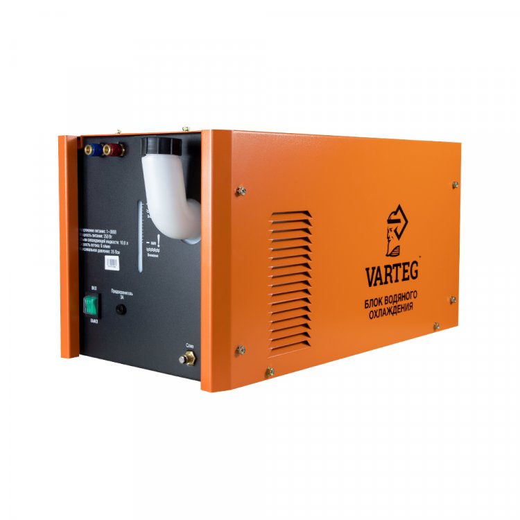 Блок водяного охлаждения для VARTEG TIG 401/501 AC/DC Pulse - Напряжение сети, В: 380  Рабочее давление, бар: 2,4 Номинальная скорость потока, л/мин: 9  Потребляемая мощность, Вт: 350  (арт. 7811)