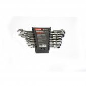 Набор ключей комбинированных трещоточных с шарниром 7пр. (8,10,12,13,14,17,19мм), в пластиковом держателе