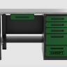 Верстак с ящиком однотумбовый 5 ящиков, зеленый 1400*700 Garopt, GT1400STY1Y5.green