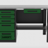 Верстак с ящиком однотумбовый 5 ящиков, зеленый 1400*700 Garopt, GT1400STY1Y5.green
