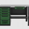 Верстак с ящиком однотумбовый 5 ящиков, зеленый 1400*700 Garopt, GT1400STY1Y5.green