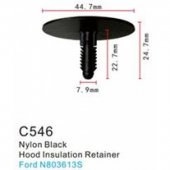 Клипса для крепления внутренней обшивки а/м Форд пластиковая (100шт/уп.) Клипса для крепления внутренней обшивки а/м Форд пластиковая (100шт/уп.)