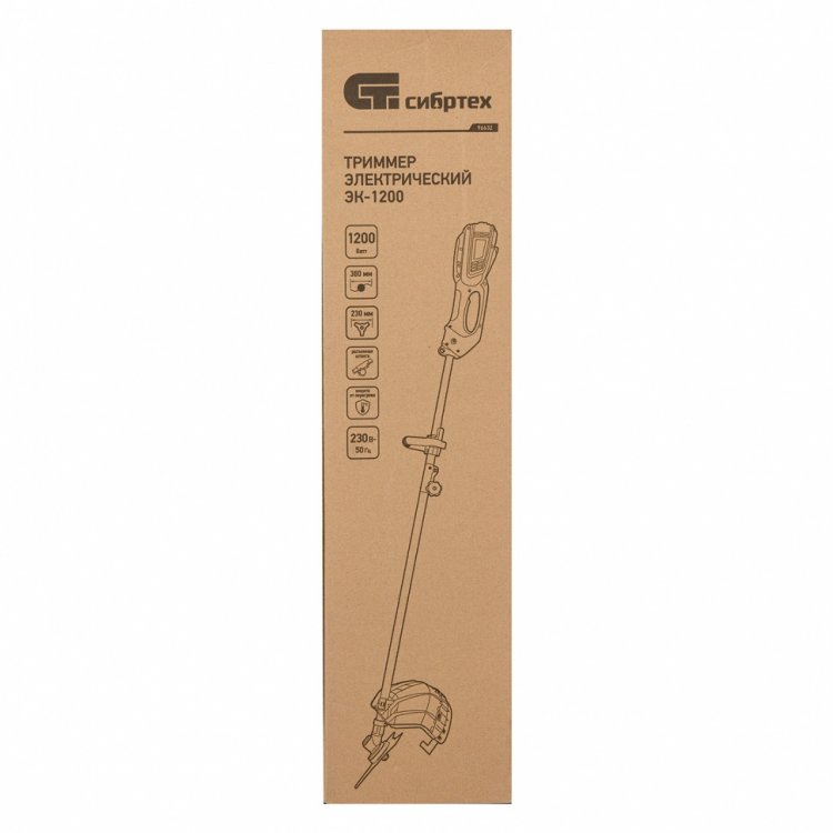 Триммер электрический ЭК-1200, 1200 Вт, 380 мм, разборная штанга,катушка,диск// Сибртех Триммер электрический ЭК-1200, 1200 Вт, 380 мм, разборная штанга,катушка,диск// Сибртех