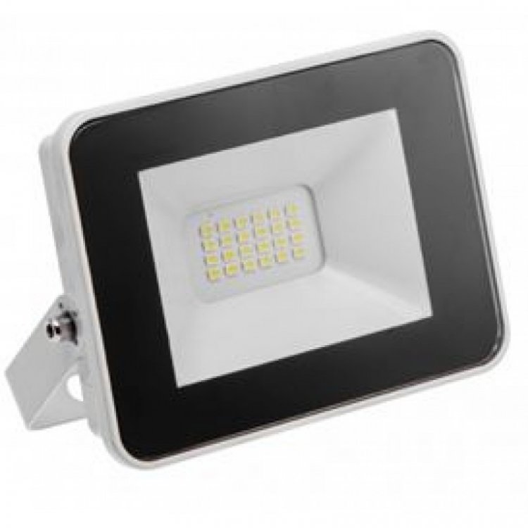 Прожектор светодиодный iLUX, 50W, 4000lm, AC220-240V, 50/60 Hz, IP65, 120град, 6000K, бело-черный корпус