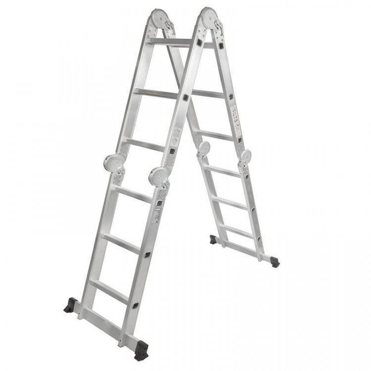 Лестница складная многофункциональная (4х3ступеньки, стремянка-175см, лестница-360см, max нагрузка 150кг, вес 12кг)