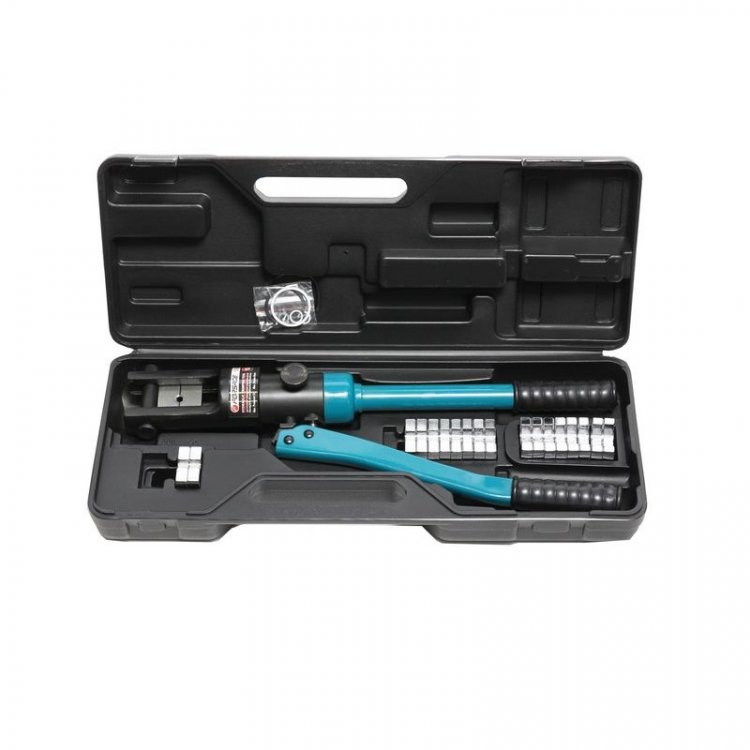 Инструмент гидравлический обжимной для кабелей 12т(ход штока-18мм, сечение 10-240мм2, адаптеры-16,25,35,50,70,95,120,150,185,240мм), в кейсе