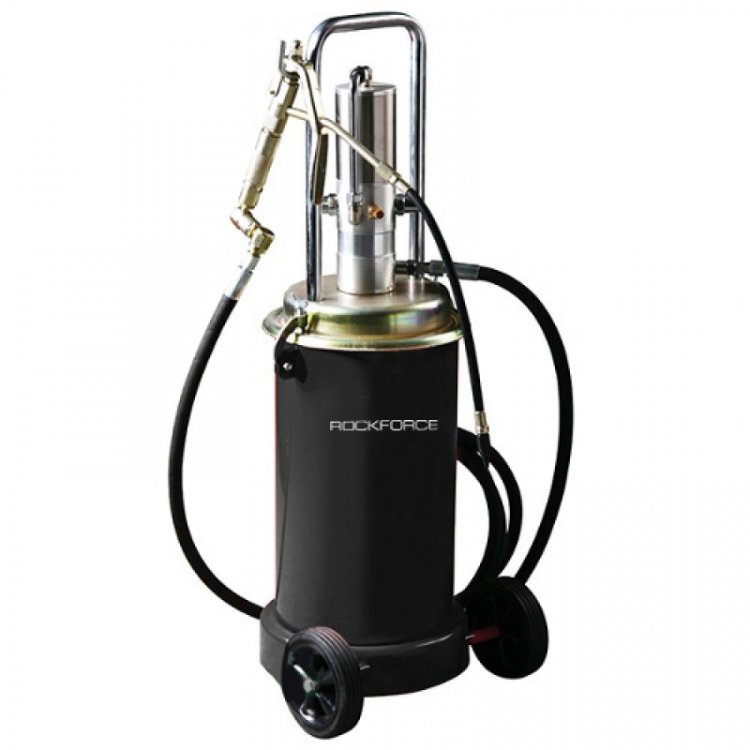 Пневматический перекатной нагнетатель смазки под закладку 17кг(50:1, производительность: 0-0.8 л/мин, давление смазки: 400bar) Пневматический перекатной нагнетатель смазки под закладку 17кг(50:1, производительность: 0-0.8 л/мин, давление смазки: 400bar)