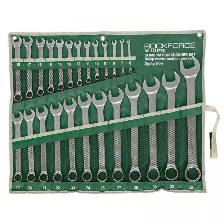Набор ключей комбинированных 26пр.(6-25, 27, 28, 30, 32, 36мм),на полотне Набор ключей комбинированных 26пр.(6-25, 27, 28, 30, 32, 36мм),на полотне