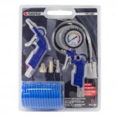 Пистолет для подкачки шин с манометром в комплекте с пистолетом обдувочным и шлангом Пистолет для подкачки шин с манометром в комплекте с пистолетом обдувочным и шлангом