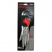 Набор ключей шестигранных 9пр.HEX/TORX, экстрадлинных (Hex: 1.5, 2, 2.5, 3, 4, 5, 6, 8, 10; Torx: T10, T20, T27, T30, T40, T50, T55)