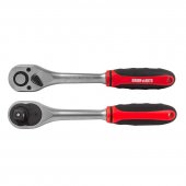 Трещотка реверсивная с резиновой ручкой 1/2''(L-250мм, 72зуб) Трещотка реверсивная с резиновой ручкой 1/2''(L-250мм, 72зуб)