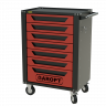 Тележка инструментальная Garopt 7 ящиков КРАСНАЯ, центральный замок, увеличенные колеса, доводчики,  GAROPT  Серия "High", высота 1040мм