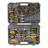 Набор инструментов, 1/2", 1/4", CrV, S2, пластиковый кейс, 100 предметов// Denzel