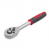 Трещотка реверсивная с резиновой ручкой 1/4"(L-160мм, 45зуб.),на пластиковом держателе Трещотка реверсивная с резиновой ручкой 1/4"(L-160мм, 45зуб.),на пластиковом держателе