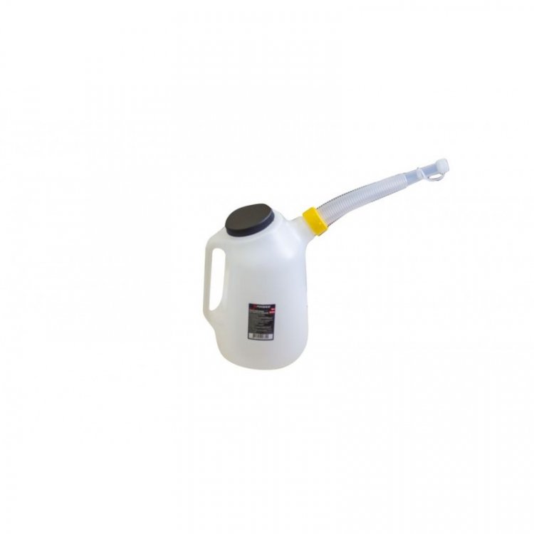 Емкость мерная пластиковая для заливки масла с крышкой, 6л