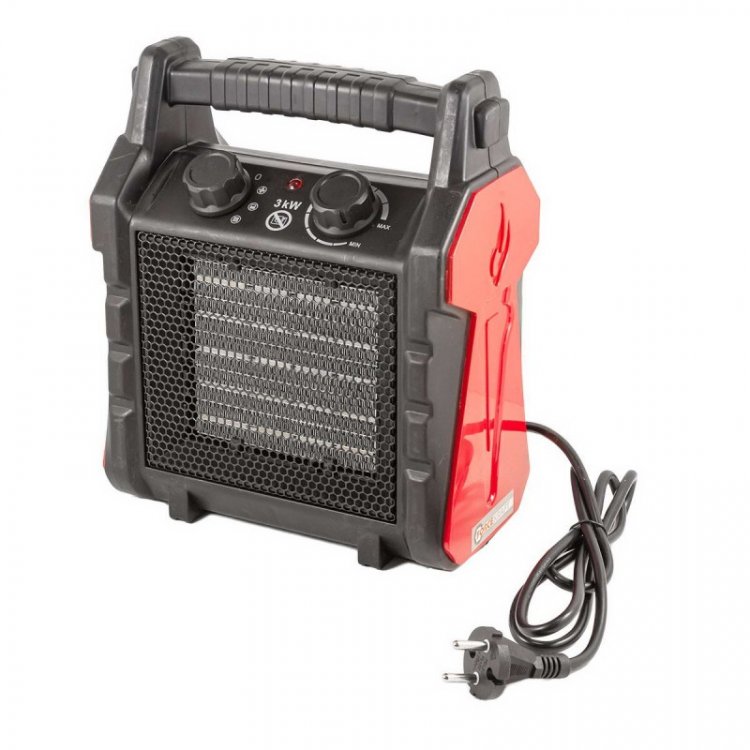 Пушка тепловая электрическая (3000Вт,220В,50Гц,3 режима нагрева:30/1500/3000Вт,площадь обогрева-40м2,защита от перегрева,встроенный термостат)