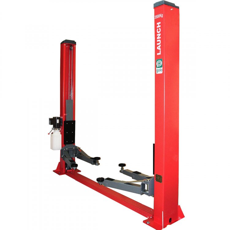 Подъемник двухстоечный LAUNCH TLT-240SB с нижней синхронизацией, г/п 4т. КРАСНЫЙ