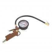 Пистолет для подкачки шин с аналоговым манометром и шлангом (0-16bar, манометр заполнен глицерином), в блистере