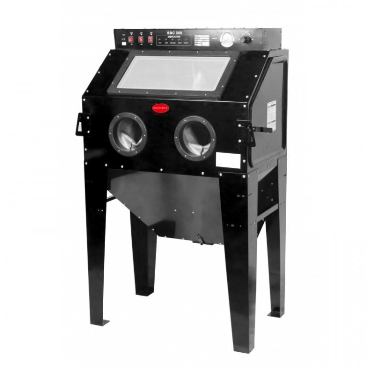 Пескоструйная камера с очисткой воздуха 350л Пескоструйная камера с очисткой воздуха 350л