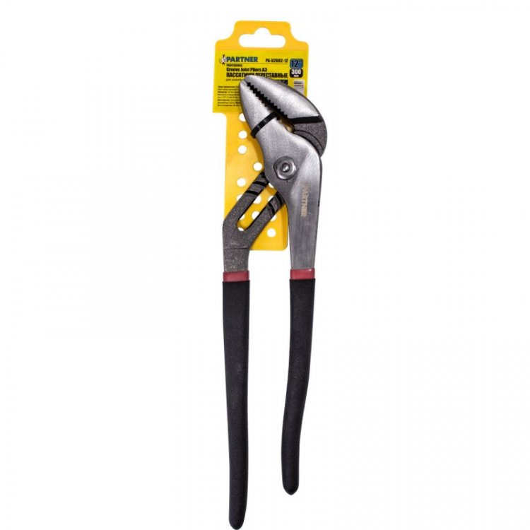 Пассатижи переставные с поджимной гайкой CR-V 12"-300мм, на пластиковом держателе