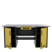 Верстак двухтумбовый с ящиком, желтый 1800*700 Garopt, GT1800DDY1.yell