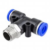 Фитинг Т-образный для пластиковых трубок 8мм с наружной резьбой 1/4" Фитинг Т-образный для пластиковых трубок 8мм с наружной резьбой 1/4"