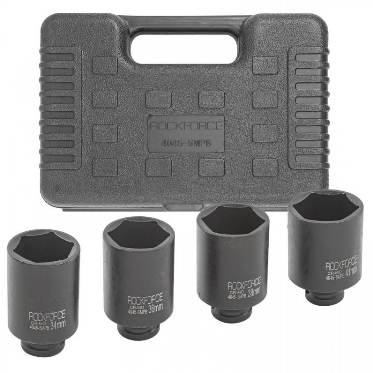Набор головок ударных глубоких 4пр.1/2" (6-гр.) в кейс