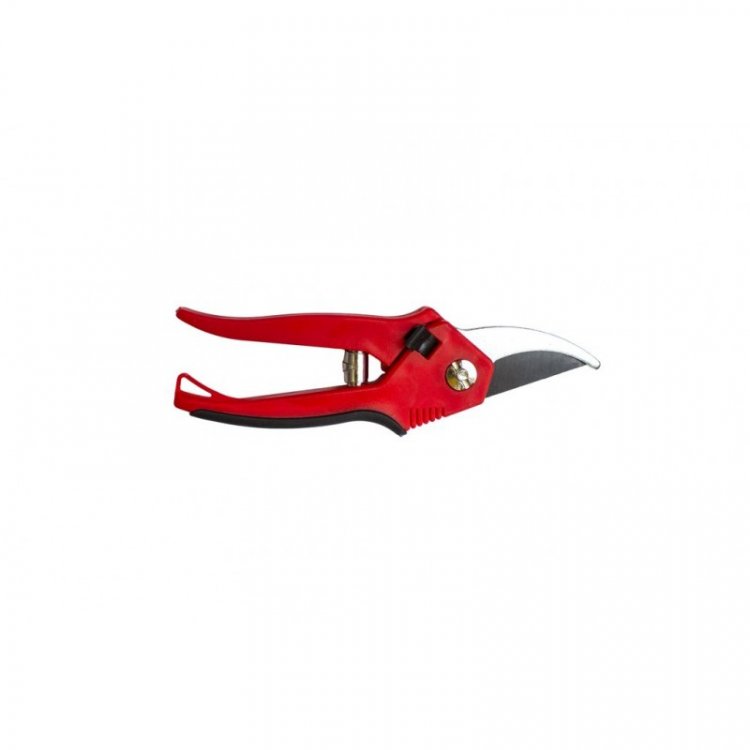 Секатор садовый с боковой фиксацией и пластиковыми рукоятками (L-200мм),в блистере