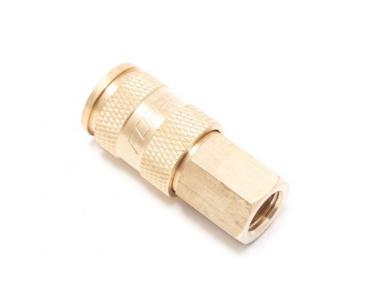 Быстроразъем пневматический с клапаном-внутренняя резьба 3/8" ( латунь)