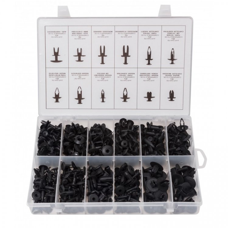 Набор пистонов нажимных универсальных 240пр., пластиковом органайзере