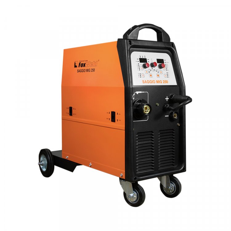 Сварочный полуавтомат Saggio Mig 250 - Многофункциональный (MIG-SYN) 250А полуавтомат 3-в-1. Позволяет работать как в синергетическом режиме, так и в ручном. Сварочный ток 40-250 (MIG), 10-250(TIG), 20-250(MMA). Возможность подключения горелки Spool Сварочный полуавтомат Saggio Mig 250 - Многофункциональный (MIG-SYN) 250А полуавтомат 3-в-1. Позволяет работать как в синергетическом режиме, так и в ручном. Сварочный ток 40-250 (MIG), 10-250(TIG), 20-250(MMA). Возможность подключения горелки Spool