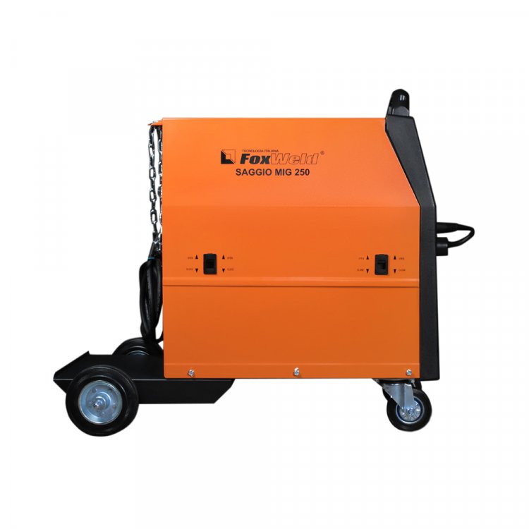 Сварочный полуавтомат Saggio Mig 250 - Многофункциональный (MIG-SYN) 250А полуавтомат 3-в-1. Позволяет работать как в синергетическом режиме, так и в ручном. Сварочный ток 40-250 (MIG), 10-250(TIG), 20-250(MMA). Возможность подключения горелки Spool Сварочный полуавтомат Saggio Mig 250 - Многофункциональный (MIG-SYN) 250А полуавтомат 3-в-1. Позволяет работать как в синергетическом режиме, так и в ручном. Сварочный ток 40-250 (MIG), 10-250(TIG), 20-250(MMA). Возможность подключения горелки Spool