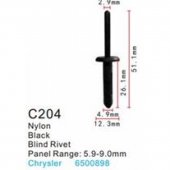 Клипса для крепления внутренней обшивки а/м Крайслер пластиковая (100шт/уп.) Клипса для крепления внутренней обшивки а/м Крайслер пластиковая (100шт/уп.)