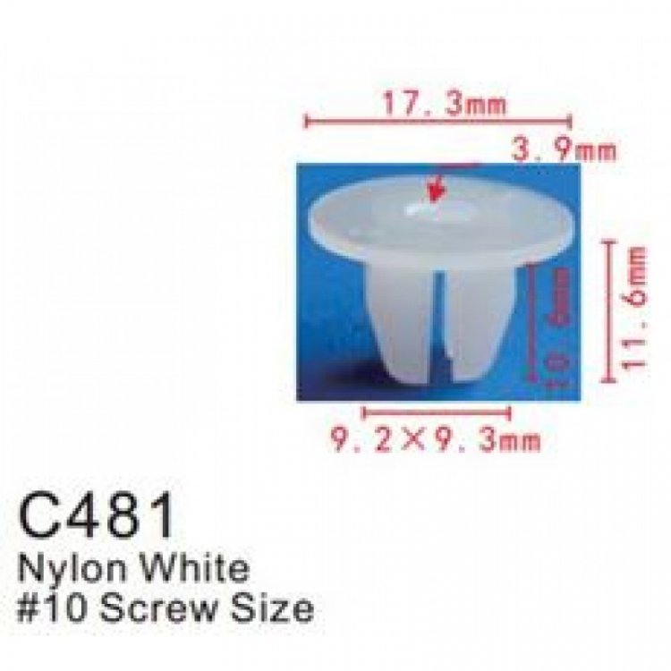 Клипса для крепления внутренней обшивки а/м Тойота пластиковая (100шт/уп.)