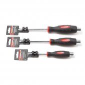 Отвертка крестовая силовая магнитная под ключ "Profi" S2 PH2.0х125мм, на пластиковом держателе