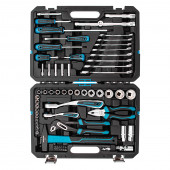 Набор инструментов, 1/4", 1/2", CrV, 120 зубьев, 76 предметов// Gross