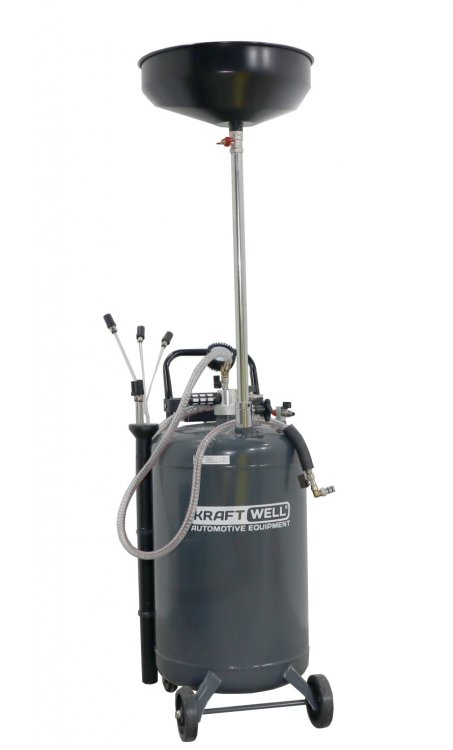 Установка для слива и откачки масла/антифриза с круглой подъемной ванной, мобильная, объем 70 л Установка для слива и откачки масла/антифриза с круглой подъемной ванной, мобильная, объем 70 л