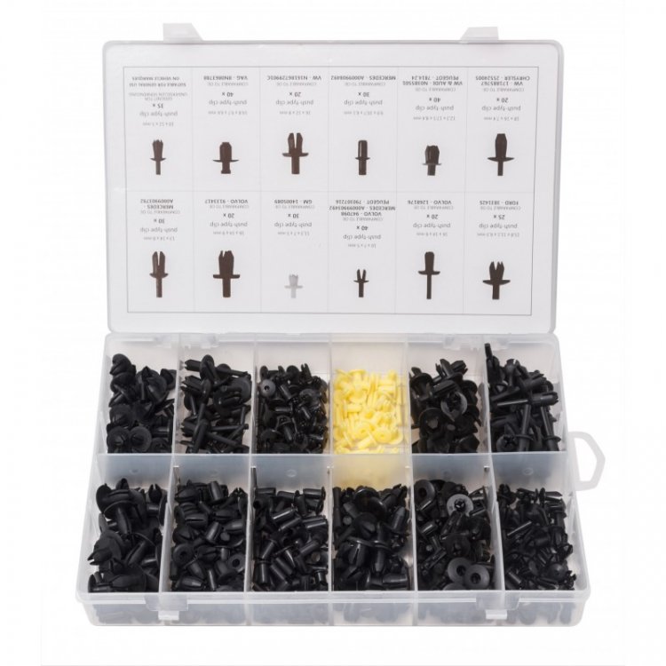 Набор пистонов нажимных универсальных 350пр., пластиковом органайзере