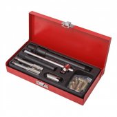 Набор приспособлений и футорок для восстановления свечной резьбы 26пр., в металлическом кейсе